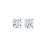 Just Brilliant solitaire stud earrings with flawless lab-created diamonds set in 18k gold, available in 1, 1.5, and 2 carats, featuring exceptional D color grade for timeless elegance.