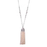 Noor Necklace by Just Brilliant, featuring lustrous Akoya pearls, 1.9 carats of lab-created diamonds, and crafted in 18K white gold.
